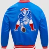 New England Patriots Snap Tab Retro Classic Rib Jacket