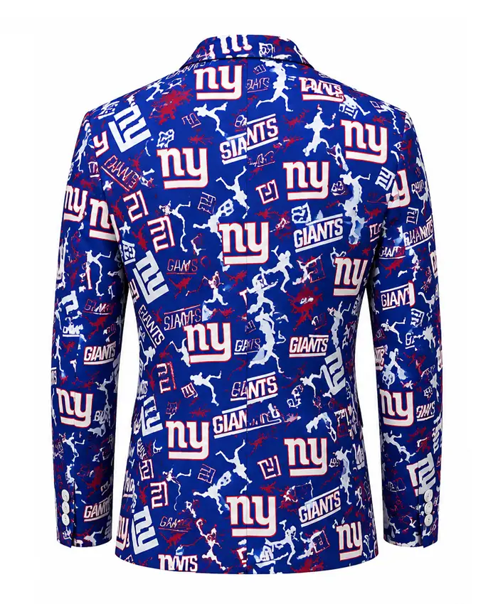 New York Giants Printed Blazer Back