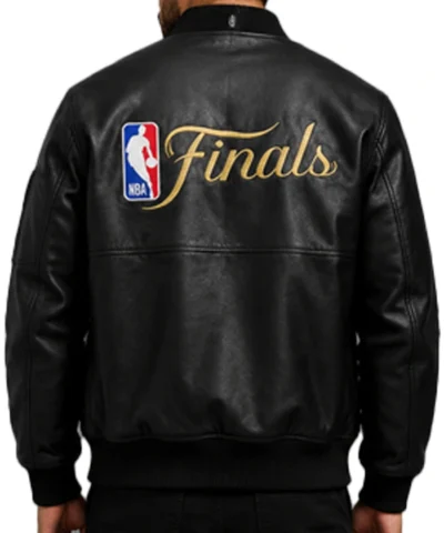 New York Knicks 2026 Champions Leather Jacket Back