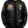 New York Knicks 2026 Champions Leather Jacket Front