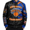 New York Knicks 2026 NBA Champions Vegan Leather Jacket Front