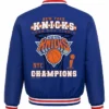 New York Knicks 2026 NBA Finals Champions Reversible Varsity Jacket Back