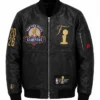 New York Knicks FISLL 2026 Champions Leather Jacket Front