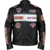New York Knicks Leather Jacket Front