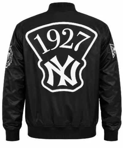New York Yankees Murderers Row Big Logo Black Full Snap Jacket