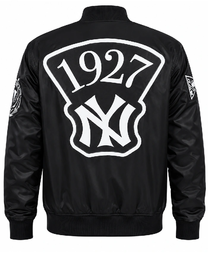 New York Yankees Murderers Row Big Logo Black Full Snap Jacket
