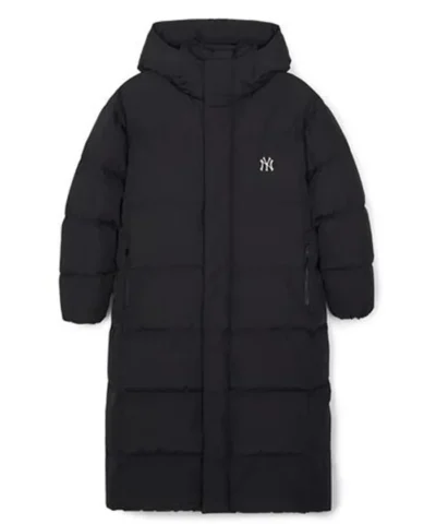 New York Yankees Winter Coat Logo Hood Long Down