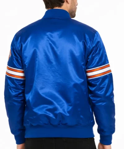 Ny Knicks Striped Royal Blue Jacket Back