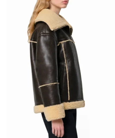 Calina Bonded Shearling Leather Coat
