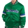 Order Seattle Seahawks Gridiron Classics Home Game Green Satin Jacket Sale