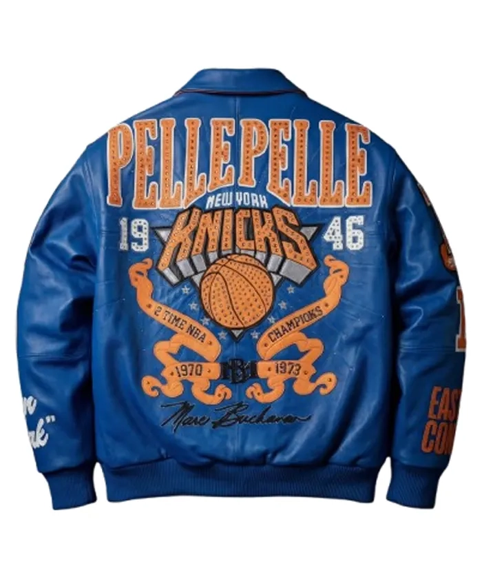 Pelle Pelle x All Star New York Blue Leather Jacket