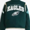 Philadelphia Eagles Fly Eagles Fly Green Letterman Varsity Jacket