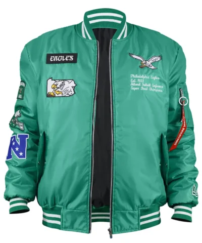 Philadelphia Eagles New Era x Alpha Bomber Jacket Buy Now