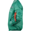 Philadelphia Eagles New Era x Alpha Industries Green MA 1 Bomber Jacket