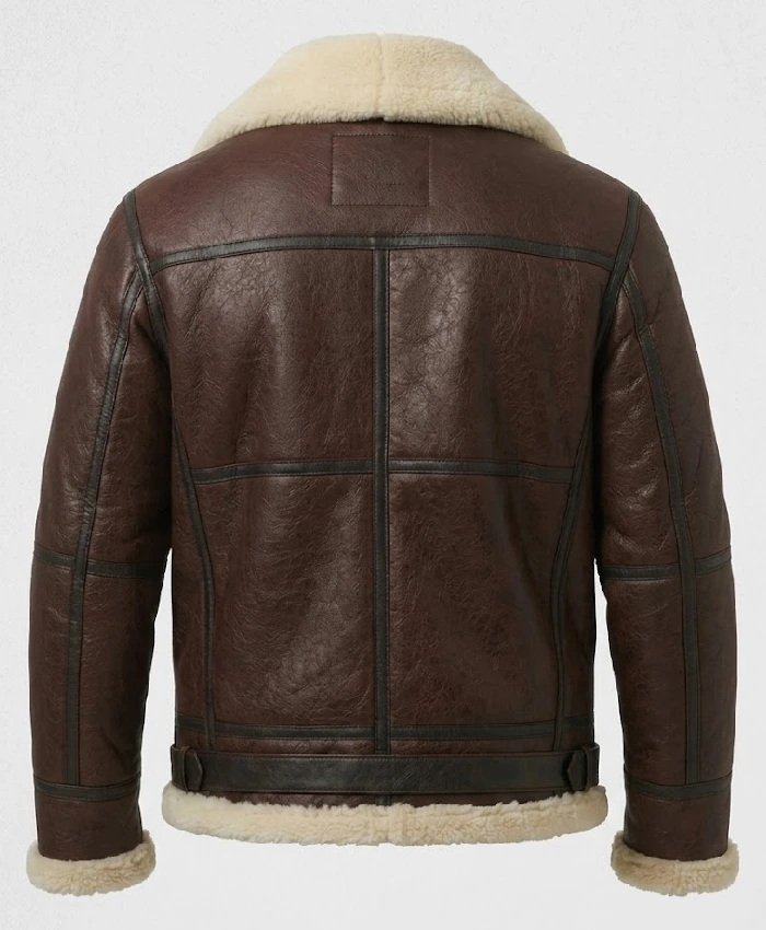 Pilot Flight WWII B3 Brown Bomber Jacket - Image 3