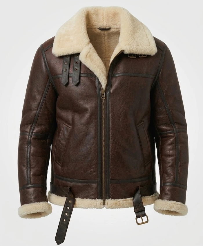 Pilot Flight WWII B3 Brown Bomber Jacket