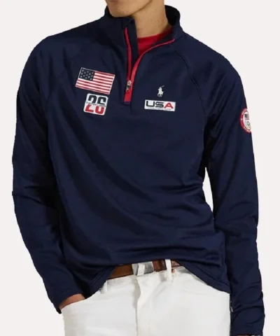 Polo Ralph Lauren Team USA Milano Cortina 2026 Winter Olympics Quarter Zip Jacket