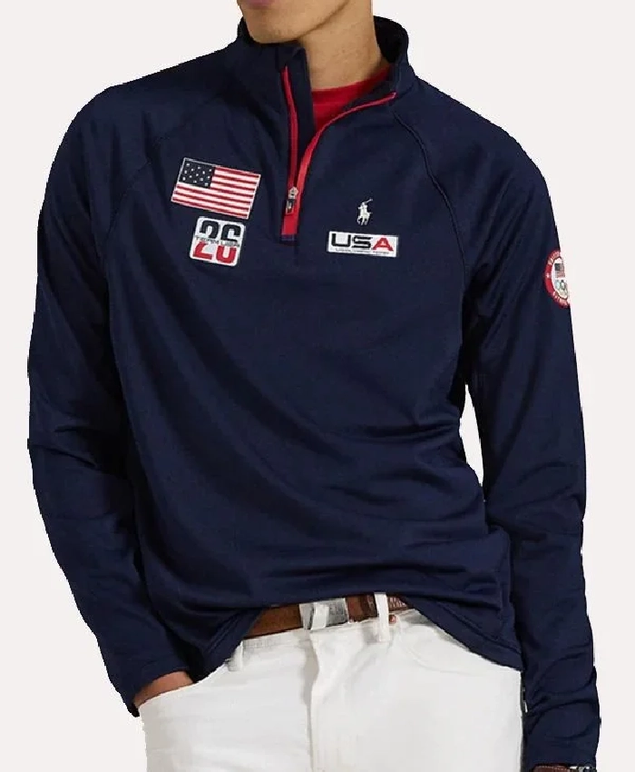 Polo Ralph Lauren Team USA Milano Cortina 2026 Winter Olympics Quarter Zip Jacket