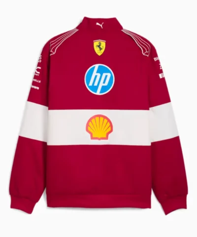 Puma Scuderia Ferrari Red and White Full Zip Jacket