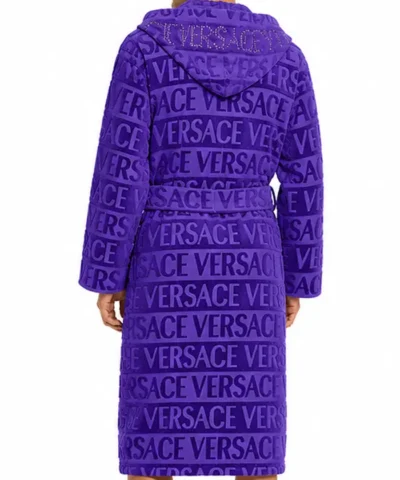 Purple Versace Bath Robe Back