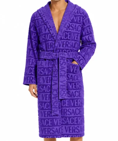 Purple Versace Bath Robe Front