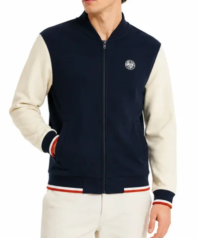 Roland-Garros Paris Heritage Blue Bomber Jacket Front