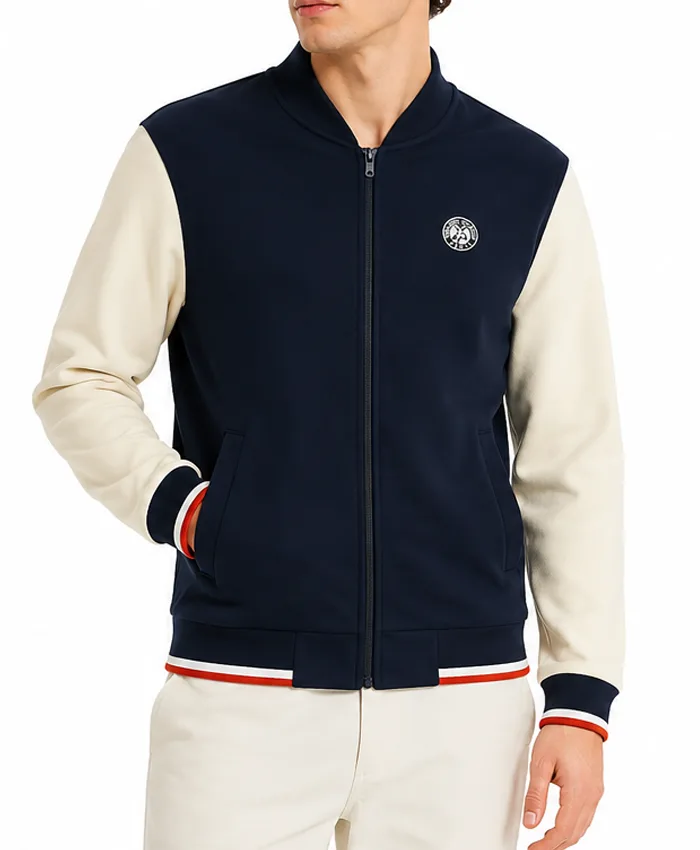 Roland-Garros Paris Heritage Blue Bomber Jacket Front