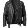 Rustline Leather Black Jacket For Sale