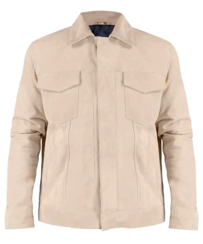 Ryan Seacrest American Idol Beige Suede Jacket Front 1