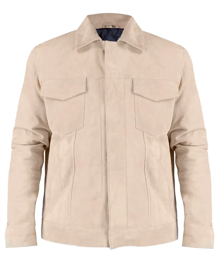 Ryan Seacrest American Idol Beige Suede Jacket Front 1