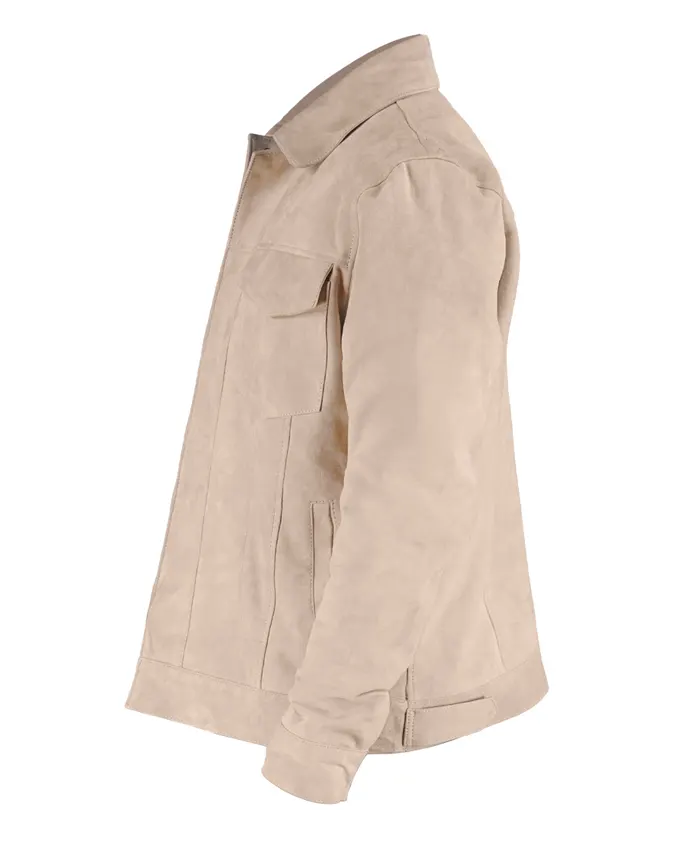 Ryan Seacrest American Idol Beige Suede Jacket Left