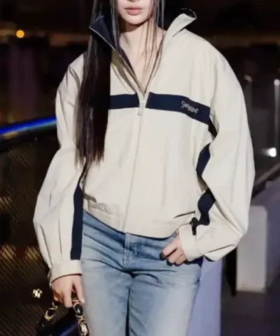 Saint Laurent Windbreaker Beige Cotton Jacket For Women
