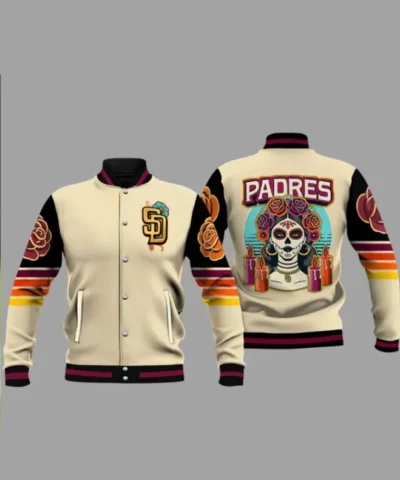 San Diego Padres 2026 Tribute with Día de los Muertos Style Los Angeles Catrina City Connect Jacket