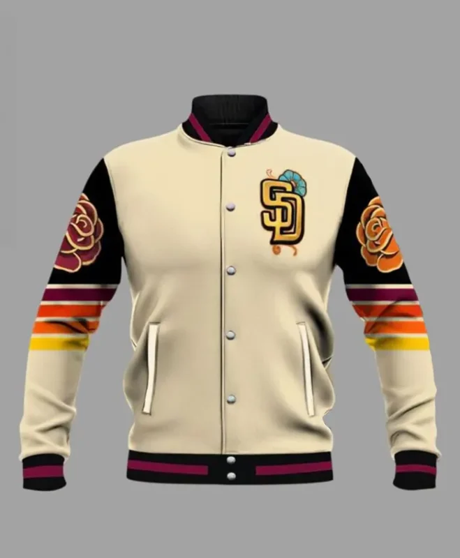 San Diego Padres Tribute with Día de los Muertos Style Los Angeles Catrina City Connect Jacket