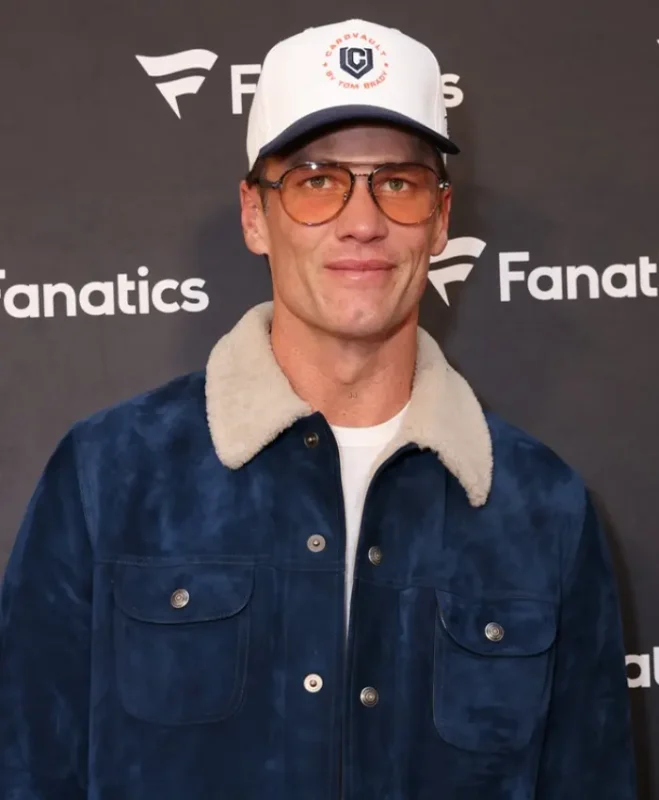 San Francisco 2026 Super Bowl Party Tom Brady Suede Trucker Jacket
