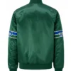 Seattle Seahawks 1990s Snap Tab Green Satin Jacket