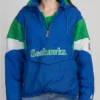 Seattle Seahawks 90s Pullover Hooded Jacket Front