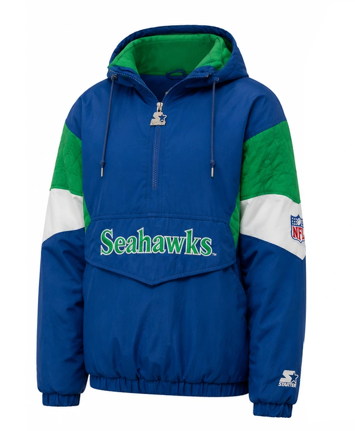 Seattle Seahawks 90s Pullover Hooded Jacket
