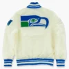 Seattle Seahawks Cream Throwback Classic Jacket