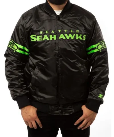 Seattle Seahawks Starter Bomber Black Jacket