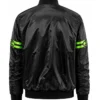Seattle Seahawks Starter Bomber Black Jacket Back View