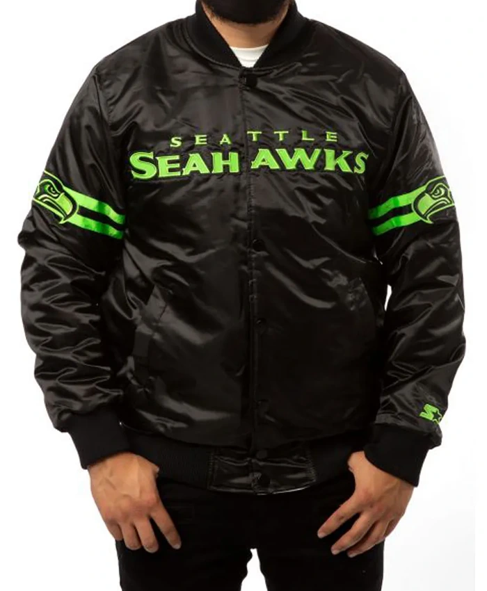 Seattle Seahawks Starter Bomber Black Jacket