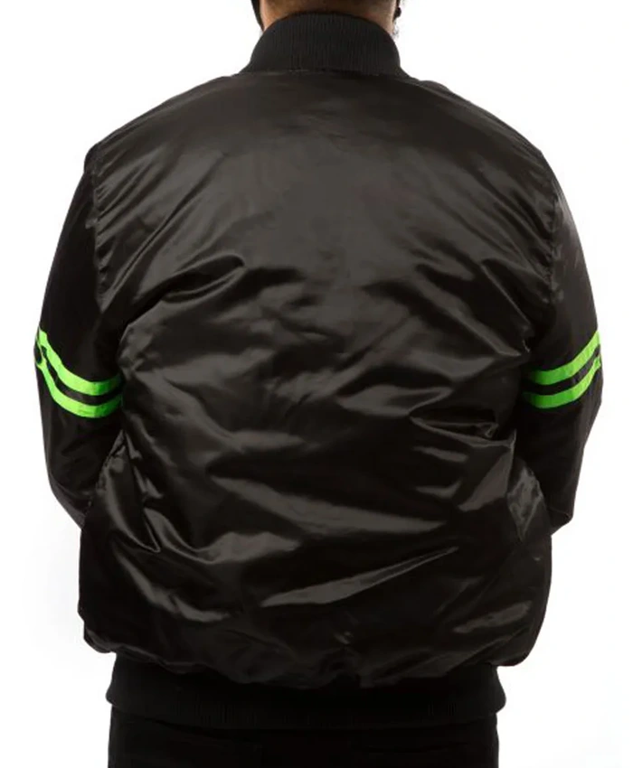 Seattle Seahawks Starter Snap Tab Bomber Black Jacket