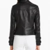 Billie Belted Leather Moto Jacket
