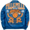 Shop Blue Leather Pelle Pelle x All Star New York Jacket