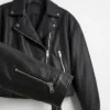 Shop DYLAN 80s Black Leather Biker Jacket