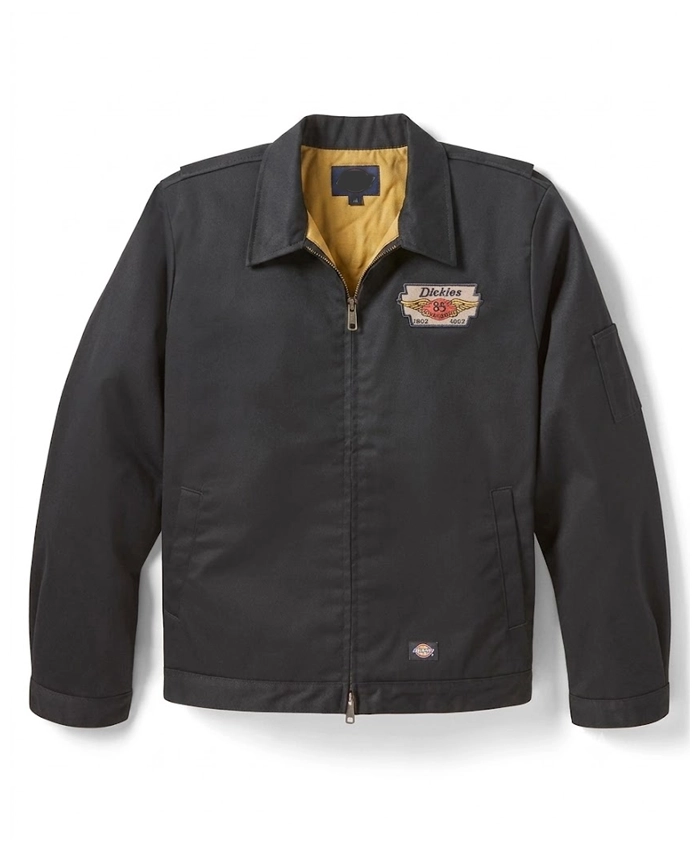 Shop Harley Davidson x Dickies Quilted Lined Eisenhower Black Cotton Jacket