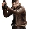 Shop Leon Kennedy Resident Evil 4 Shearling Jacket
