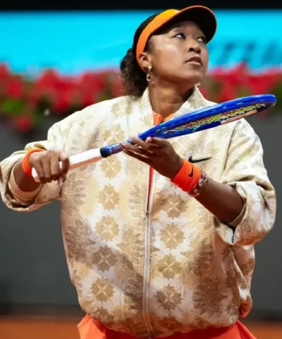 Shop Naomi Osaka Mutua Madrid Open Nike Printed Bomber Jacket