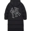 Shop New York Yankees Winter Coat Logo Hood Long Down